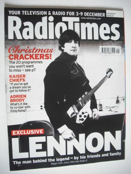 Radio Times magazine - John Lennon cover (3-9 December 2005)