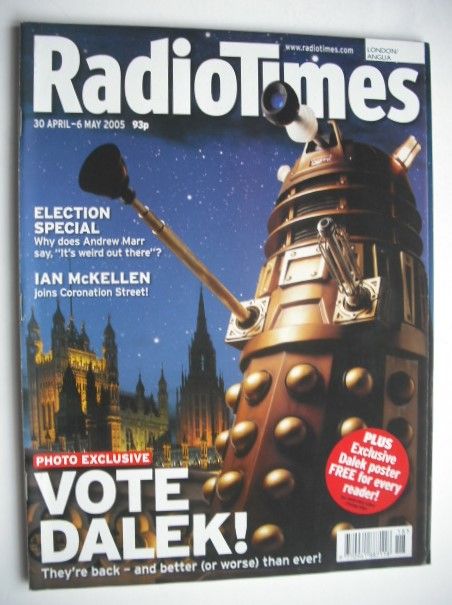 Radio Times magazine - Daleks cover (30 April - 6 May 2005)
