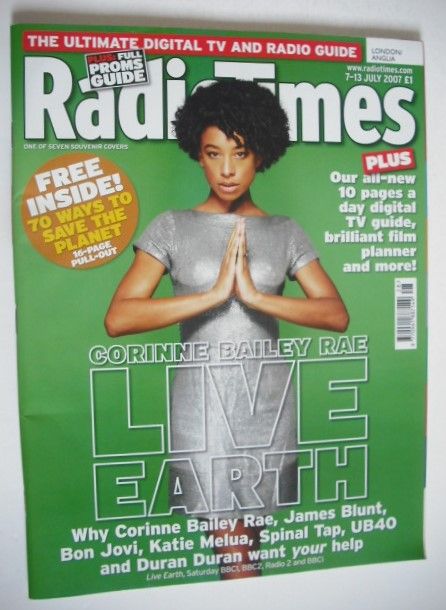 Radio Times magazine - Corinne Bailey Rae cover (7-13 July 2007)