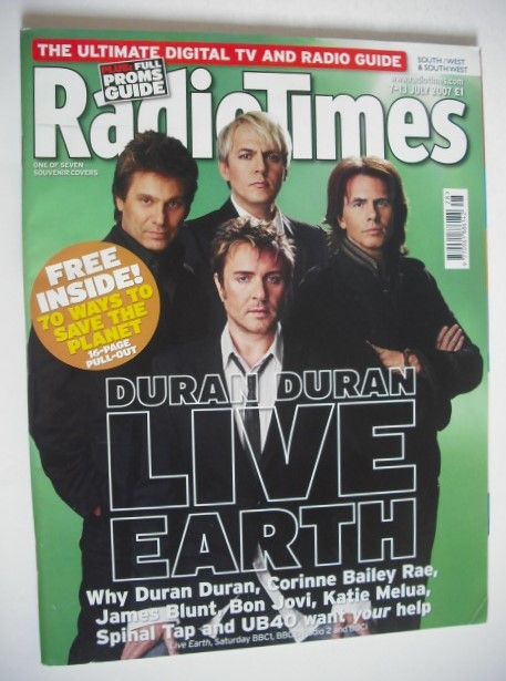Radio Times magazine - Duran Duran cover (7-13 July 2007)