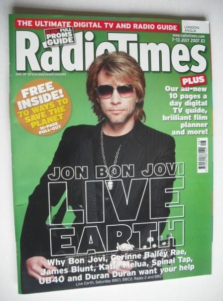 Radio Times magazine - Jon Bon Jovi cover (7-13 July 2007)