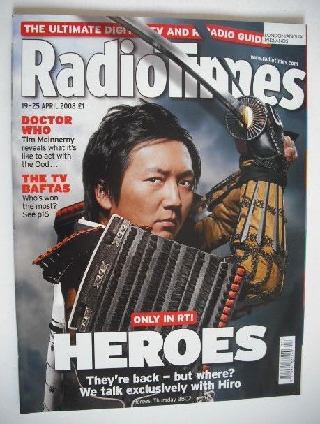 Radio Times magazine - Heroes cover (19-25 April 2008)