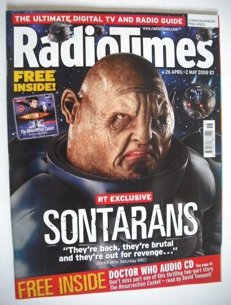 Radio Times magazine - Doctor Who Sontarans cover (26 April-2 May 2008)