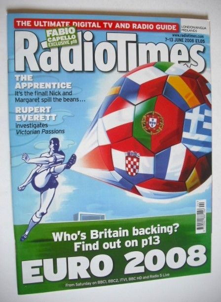 <!--2008-06-07-->Radio Times magazine - Euro 2008 cover (7-13 June 2008)