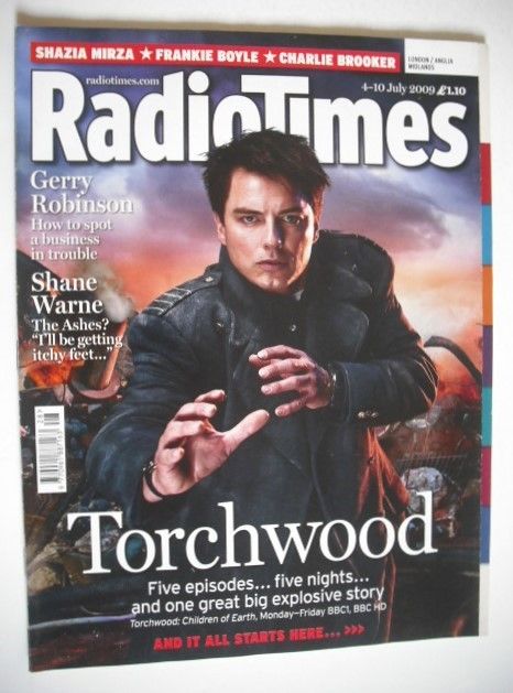Radio Times magazine - John Barrowman cover (4-10 July 2009)