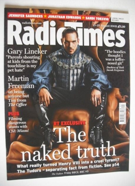 Radio Times magazine - Jonathan Rhys Meyers cover (15-21 August 2009)