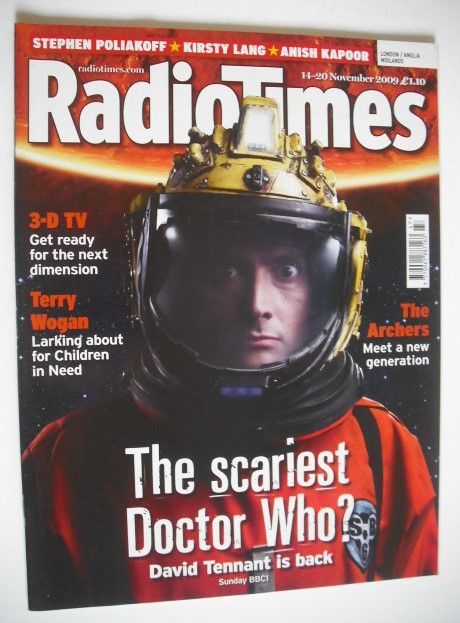 Radio Times magazine - David Tennant cover (14-20 November 2009)