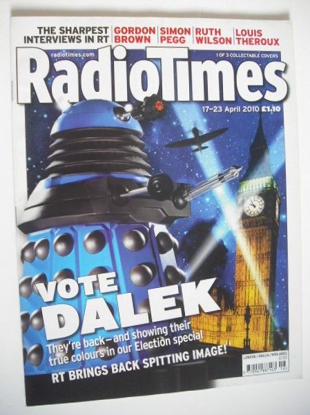 Radio Times magazine - Dalek cover (17-23 April 2010) (Blue Dalek)