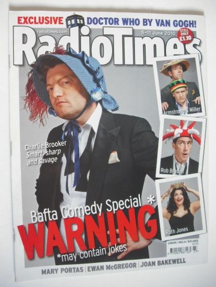 Radio Times magazine - Charlie Brooker cover (5-11 June 2010)