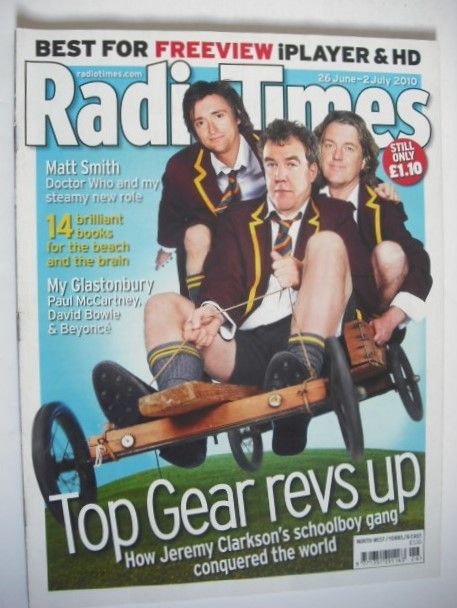 Radio Times magazine - Richard Hammond, Jeremy Clarkson and James May cover (26 June - 2 July 2010)