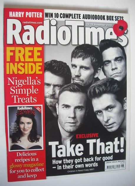 Radio Times magazine - Take That cover (13-19 November 2010)