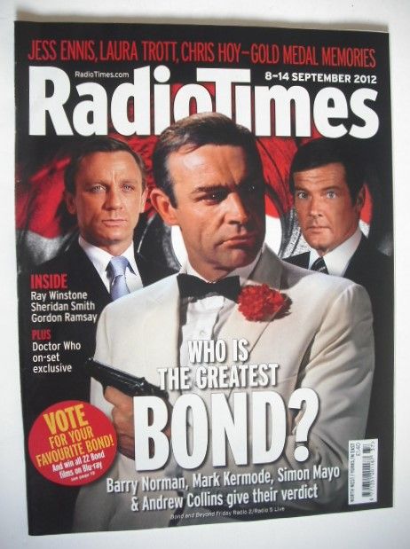 <!--2012-09-08-->Radio Times magazine - Who Is The Greatest Bond cover (8-1