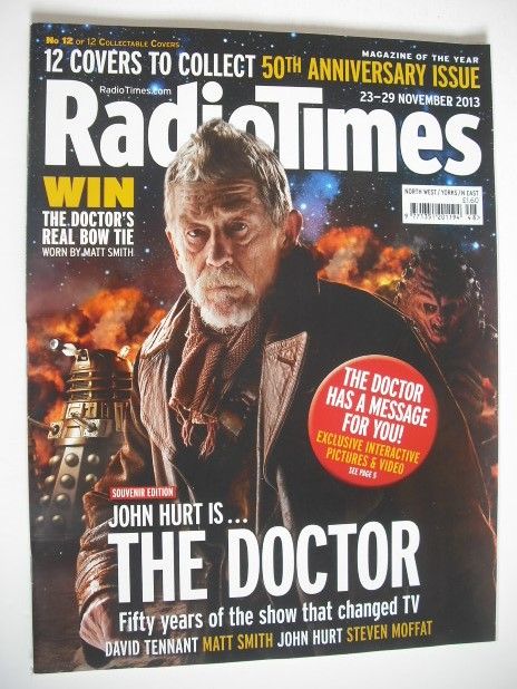 Radio Times magazine - John Hurt cover (23-29 November 2013)