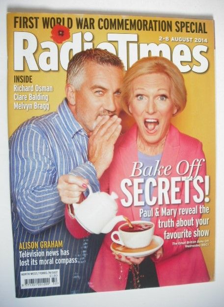 Radio Times magazine - Paul Hollywood and Mary Berry cover (2-8 August 2014)