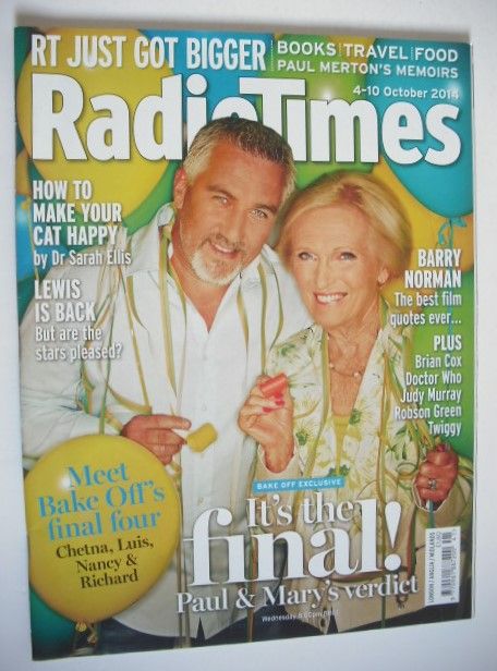 <!--2014-10-04-->Radio Times magazine - Paul Hollywood and Mary Berry cover