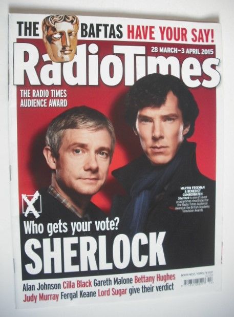 Radio Times magazine - Martin Freeman and Benedict Cumberbatch cover (28 March - 3 April 2015)