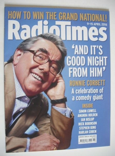<!--2016-04-09-->Radio Times magazine - Ronnie Corbett cover (9-15 April 20