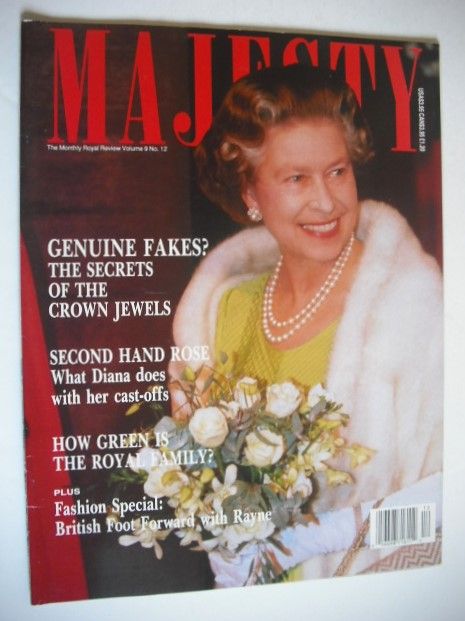 Majesty magazine - The Queen cover (April 1989 - Volume 9 No 12)