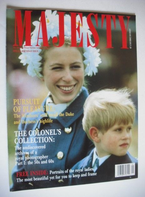 Majesty magazine - Princess Anne and Prince Edward cover (May 1989 - Volume 10 No 1)