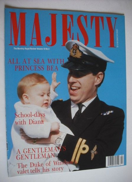 Majesty magazine - Prince Andrew and Princess Bea cover (June 1989 - Volume 10 No 2)