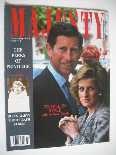 Majesty magazine - Prince Charles and Princess Diana cover (November 1989 - Volume 10 No 7)