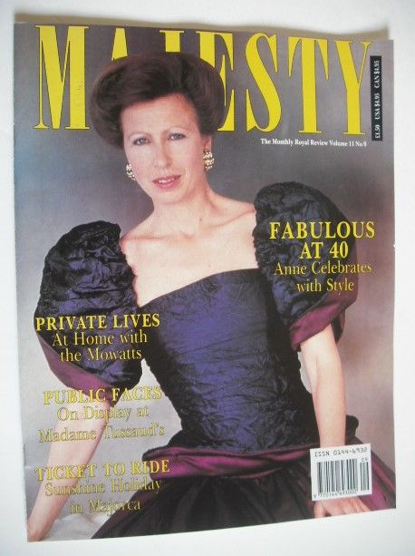 Majesty magazine - Princess Anne cover (September 1990 - Volume 11 No 9)