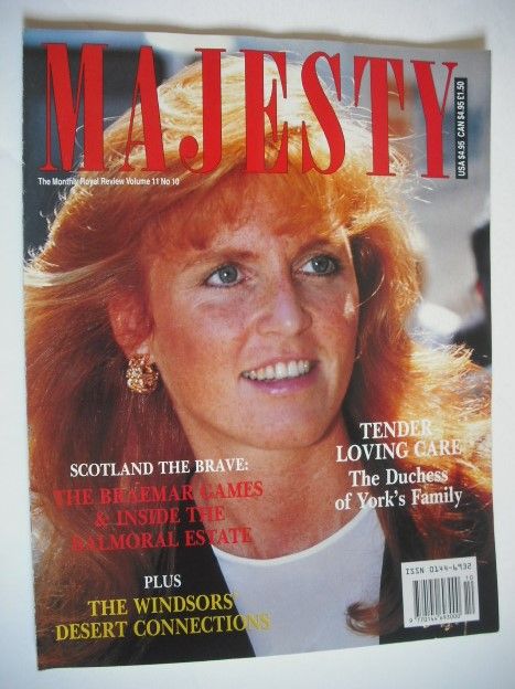 Majesty magazine - Sarah Ferguson cover (October 1990 - Volume 11 No 10)