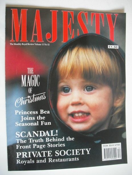<!--1990-12-->Majesty magazine - Princess Beatrice cover (December 1990 - V