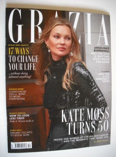 <!--2024-01-08-->Grazia magazine - Kate Moss cover (8 January 2024)