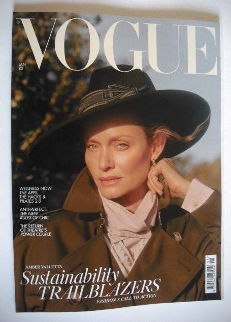 British Vogue magazine - January 2024 - Amber Valletta cover