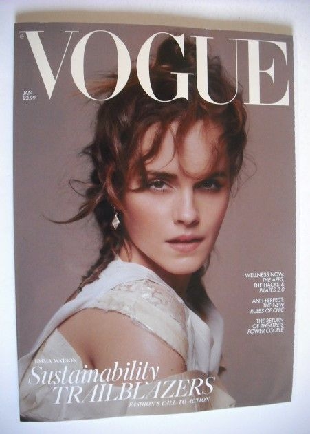 British Vogue magazine - January 2024 - Emma Watson cover