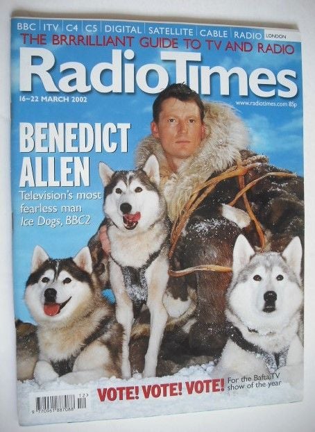 <!--2002-03-16-->Radio Times magazine - Benedict Allen cover (16-22 March 2