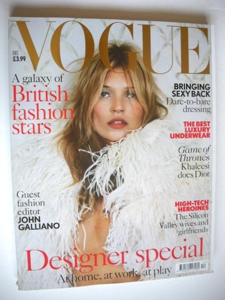 British Vogue magazine - December 2013 - Kate Moss cover