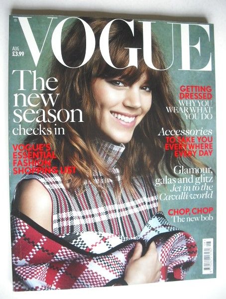 British Vogue magazine - August 2013 - Freja Beha Erichsen cover