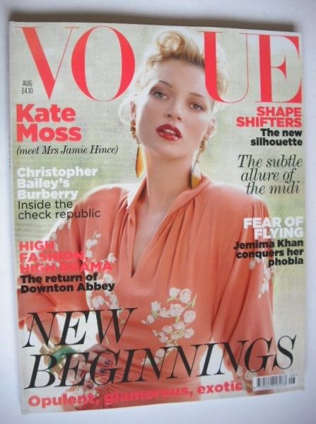 British Vogue magazine - August 2011 - Kate Moss cover