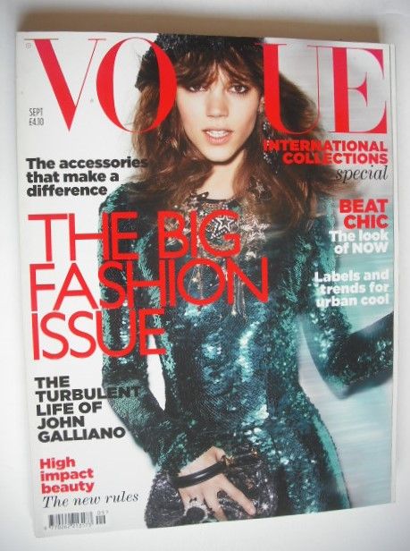 British Vogue magazine - September 2011 - Freja Beha Erichsen cover