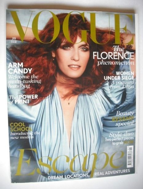 British Vogue magazine - January 2012 - Florence Welch cover