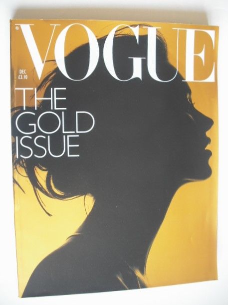 British Vogue magazine - December 2000 - The Gold Issue (Kate Moss cover)