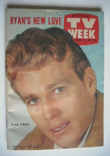 TV Week magazine - Ryan O'Neal cover (11 March 1967)