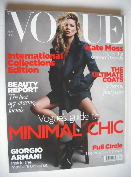 British Vogue magazine - September 2010 - Kate Moss cover