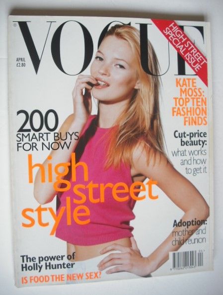 <!--1996-04-->British Vogue magazine - April 1996 - Kate Moss cover