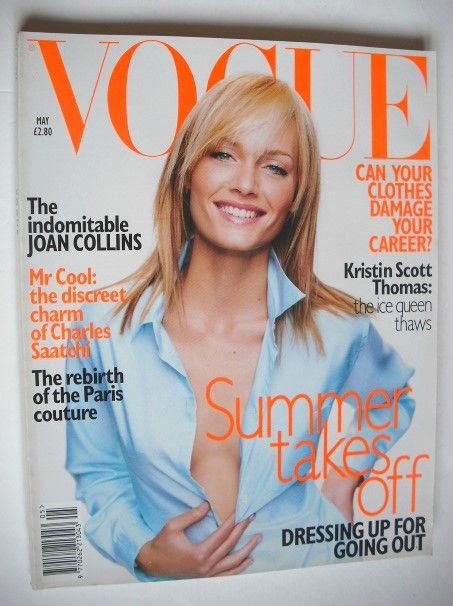 British Vogue magazine - May 1996 - Amber Valletta cover