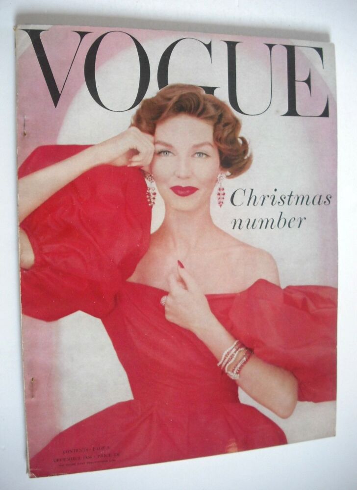 British Vogue magazine - December 1956 (Vintage Issue)