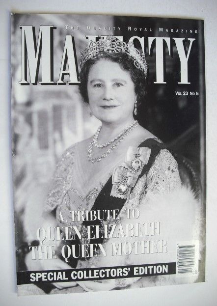 Majesty magazine - The Queen Mother cover (May 2002 - Volume 23 No 5)
