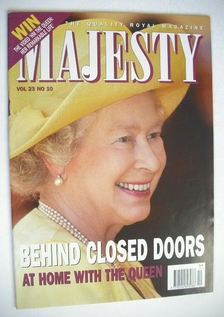 Majesty magazine - The Queen cover (October 2002 - Volume 23 No 10)