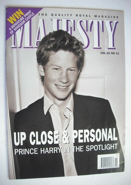 Majesty magazine - Prince Harry cover (November 2002 - Volume 23 No 11)