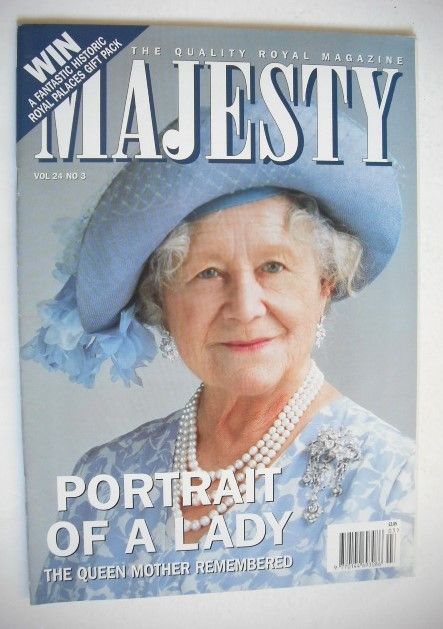 Majesty magazine - The Queen Mother cover (March 2003 - Volume 24 No 3)