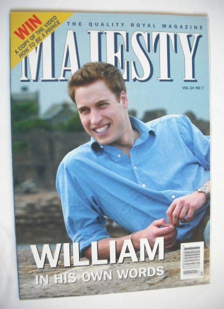 Majesty magazine - Prince William cover (July 2003 - Volume 24 No 7)