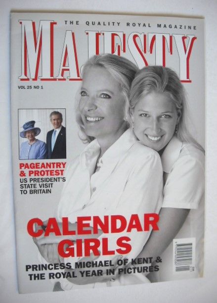 Majesty magazine - Princess Michael of Kent and Lady Gabriella Windsor cover (January 2004 - Volume 25 No 1)