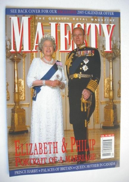 <!--2004-11-->Majesty magazine - The Queen and Prince Philip cover (Novembe